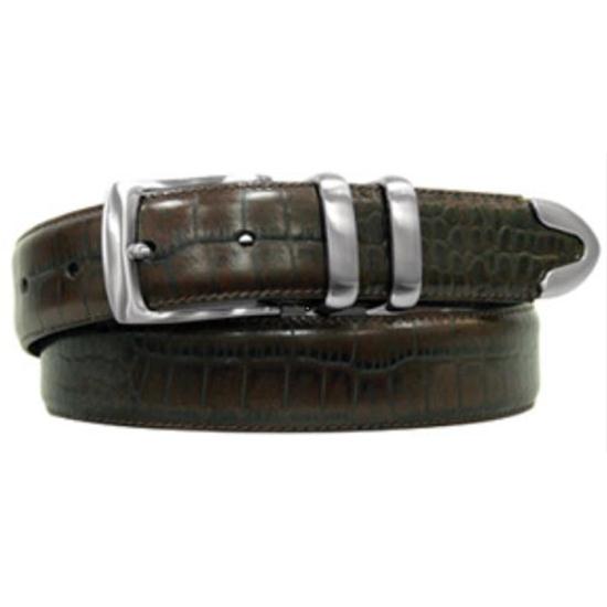 PING Croco Embossed Leather Feather Edge Belt www.strongerinc.org