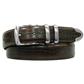 PING Croco Embossed Leather Feather Edge Belt