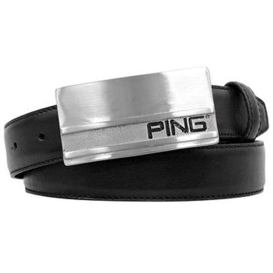PING Nappa Leather Feather Edge Belt with Buckle 0
