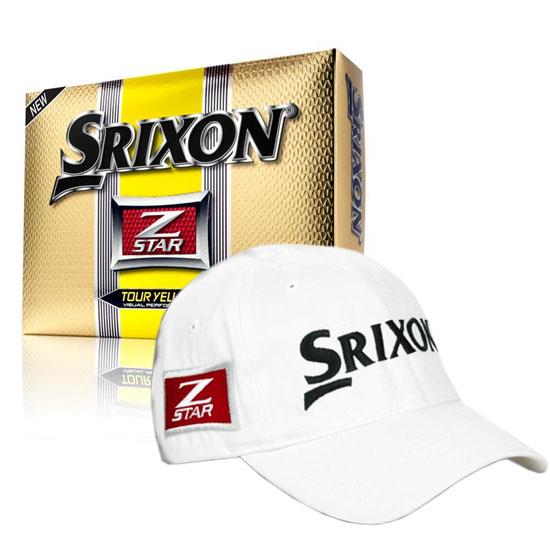 Srixon Z-Star 2 Tour Yellow Golf Balls with Free Tour Hat