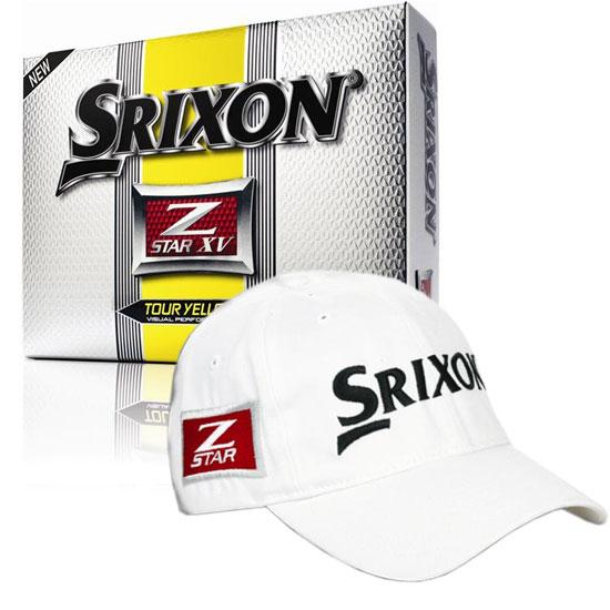Srixon Z-Star XV Tour Yellow Golf Balls w/ Free Tour Hat