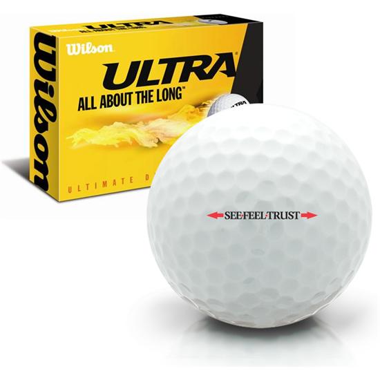 Wilson Ultra Linear See Feel Trust Logo Golf Ball