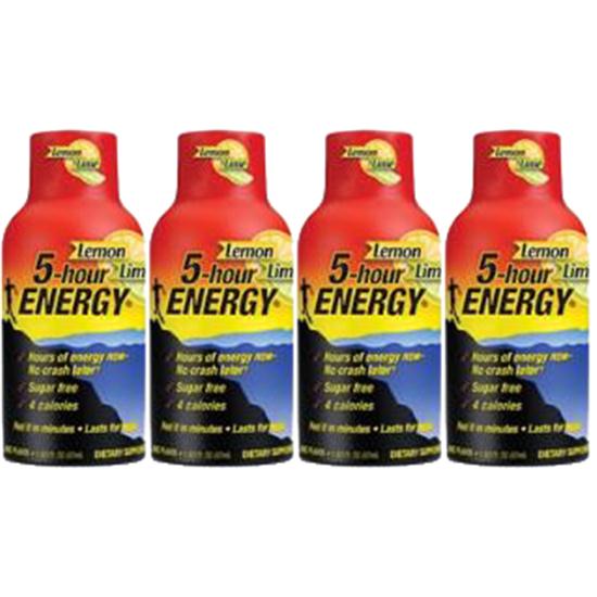 5-Hour Energy Lemon-Lime Flavor - 4 Bottle Pack