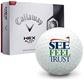 Callaway Golf Hex Black Tour See Feel Trust Logo Golf Balls