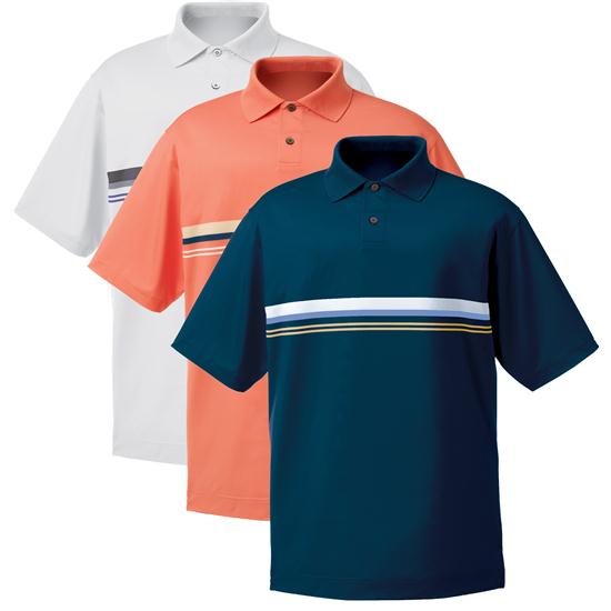 FootJoy Stretch Lisle Chest Stripe Athletic Fit Shirt