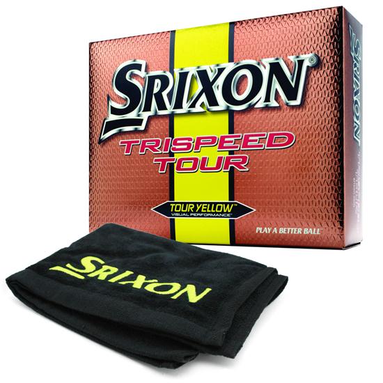 Srixon Trispeed Tour Yellow Golf Balls w/ Free Tour Towel