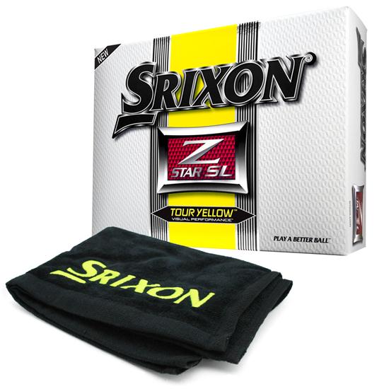 Srixon Z Star SL Tour Yellow Golf Balls w/Free Tour Towel