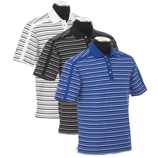 Callaway Golf Men's Chev Stretch Finestriped Polo