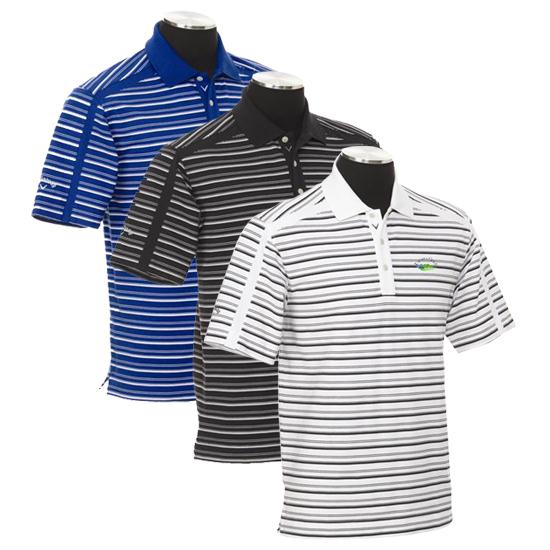 Callaway Golf Men's Chev Utopia Golf Logo Stripe Polo