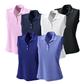 Greg Norman Custom Logo Core Sleeveless Performance Logo Polo for Women