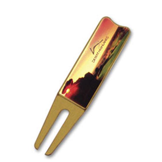 Logo Golf Bent Divot Tool w/ Color Magic Logo