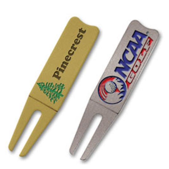 Logo Golf Economy Bent Divot Tool w/ Stamped Logo