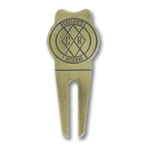 Logo Golf Economy Round Divot Tool w/ Stamped Logo