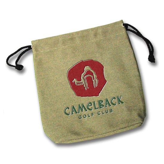 Logo Golf Embroidered Canvas Pouch