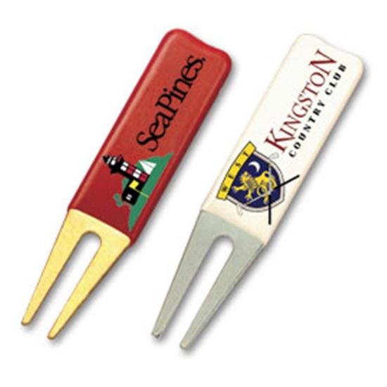 Logo Golf Soft Touch Bent Rubberized Divot Tool