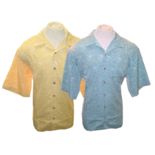 Montego Mon Solid Silk Sailfish Jacquard Shirt
