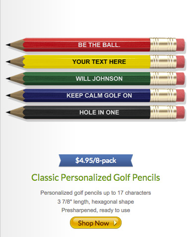 Classic Personalized Golf Pencils