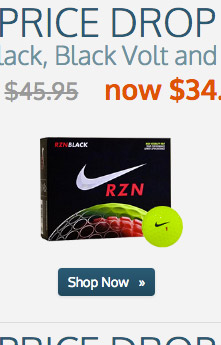 Price Drop on Nike RZN Black Volt Golf Balls