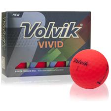 Volvik Vivid Matte Red ID-Align Golf Balls