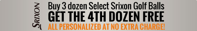 Buy 3 Dozen Select Srixon Golf Ball Get the 4th Dozen Free All Personalized at No Extra Charge