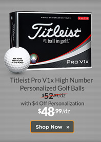 $4 Off Personalization on Select Titleist Golf Balls