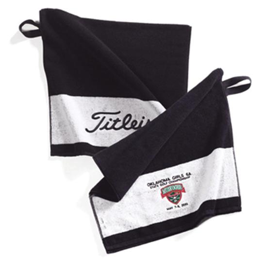 Titleist Custom Terrycloth Towel - Black/White Golfballs.com