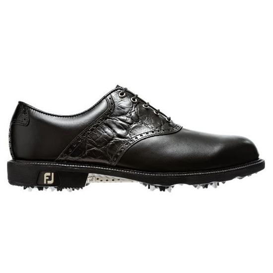 FootJoy Men's Icon Saddle Golf Shoes - Black Smooth/Black Croc - 9 1/2 ...